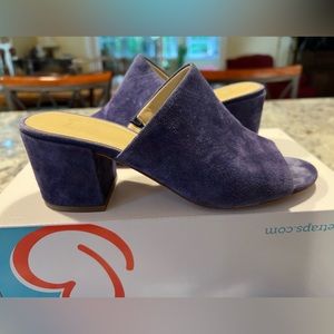 Marc Fisher Periwinkle Suede Mules